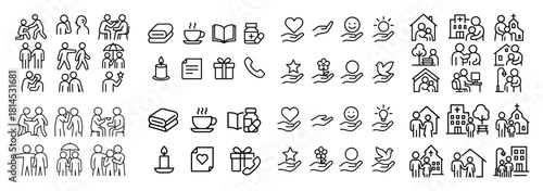 Diverse stick figure icons collection