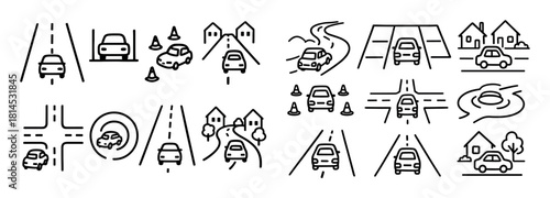 Driving School Icons