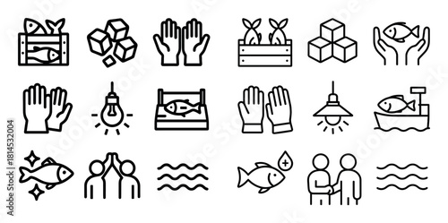 Fishing Icon Set