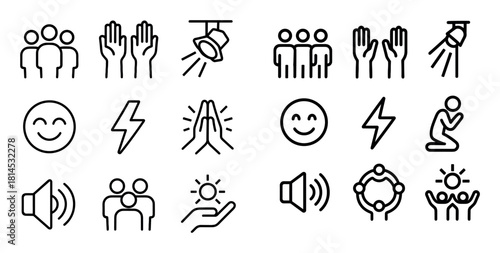 Minimalist Worship Icons