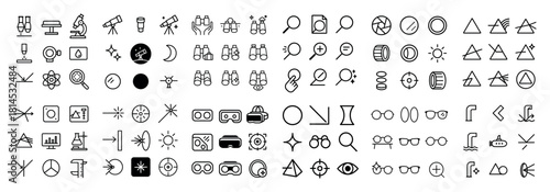 Science and technology icon set