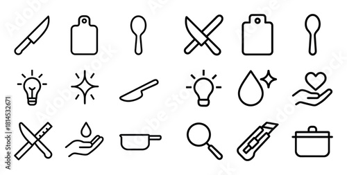 Minimalist Kitchen Tool Icons