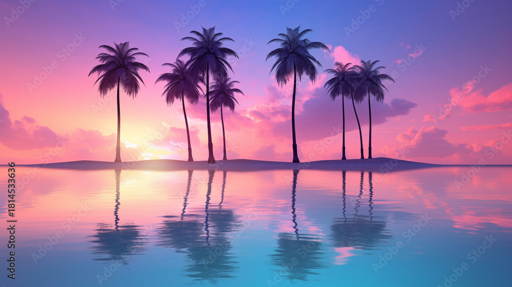 Fototapeta premium Vibrant Tropical Horizon