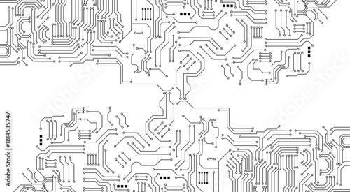 Abstract background with technology circuit board texture, Electronic circuit board illustration in engineering and technology concept. Eps 10 vector