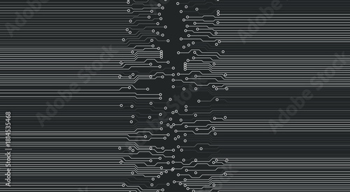Abstract geometric Circuit connect lines and dots. Simple technology graphic background. Illustration Vector