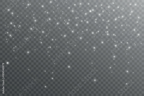 Light effect with glitter particles.Christmas dust.White sparks shine with special light.
