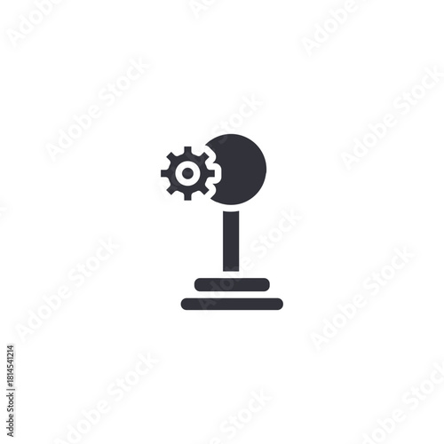 A robotic arm icon representing automated machinery, industrial robotics, precision engineering, and advanced manufacturing processes.