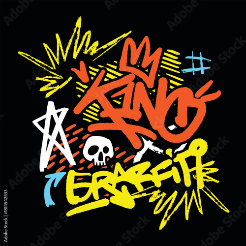 Colorful grunge marker artwork