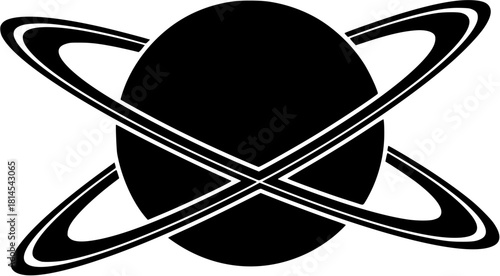
Illustration of a planet with rings isolated on white background, perfect for space themed designs