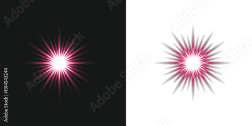 Sunshine flare streaks and glowing rays in PNG format for bright summer graphics.