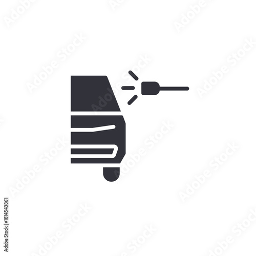 A car polishing icon representing exterior buffing, surface shine restoration, detailing services, and automotive paint enhancement.