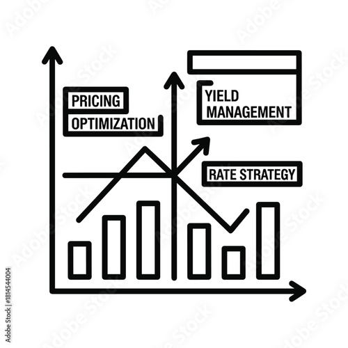 Pricing optimization and yield management strategy isolated on