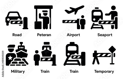 Border Checkpoint Icons