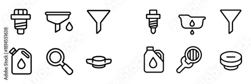 Minimalist Oil Change Icons