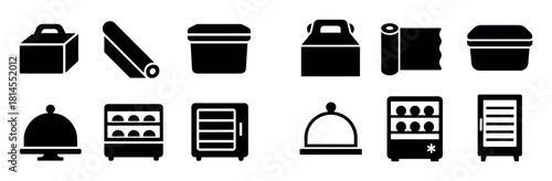 Pastry Chef Icon Set