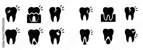 Toothache Causes Icons