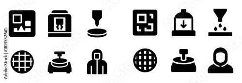 Microelectronics Icon Set