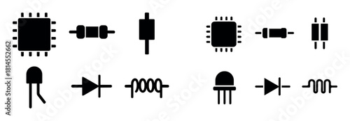 Microelectronics Icon Set