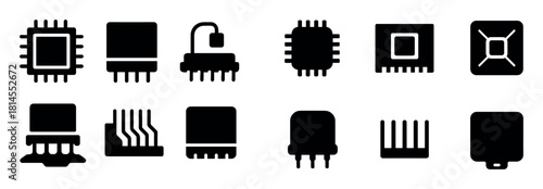 Microelectronics Icon Set