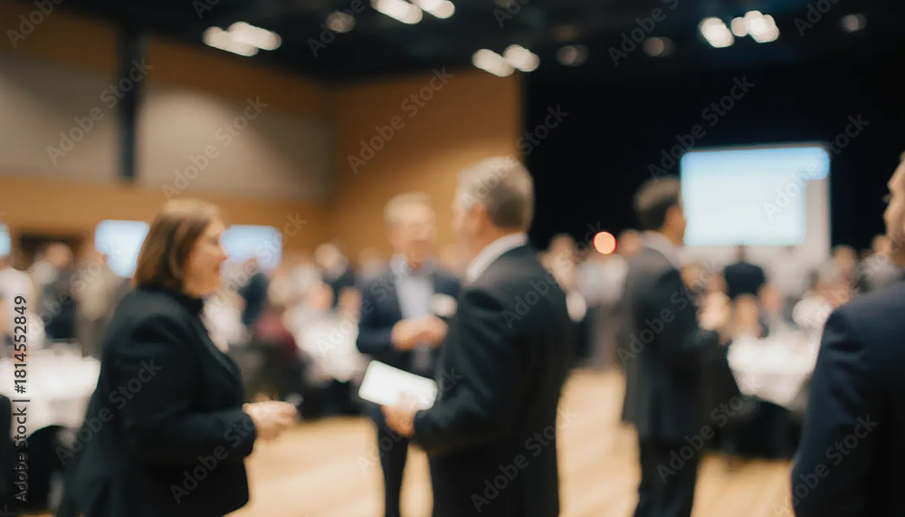 Fototapeta premium High-Quality Business Meetup Blur Background.