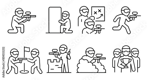 Minimalist Paintball Icons