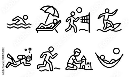 Beach Activity Icons