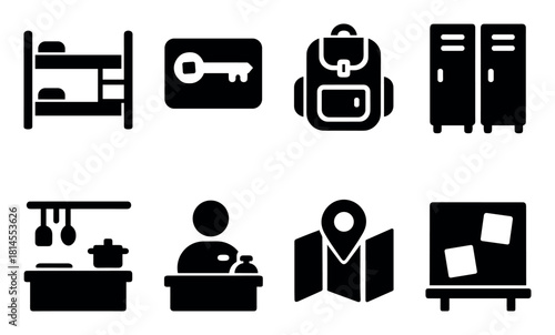 Hostel Icons Grid