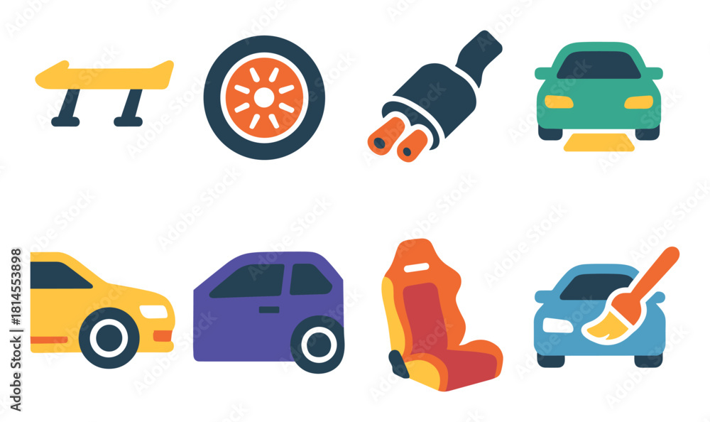 Naklejka premium Car Tuning Icons