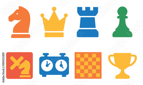 Colorful Chess Icons