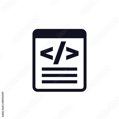 Metadata icon, pictogram on white