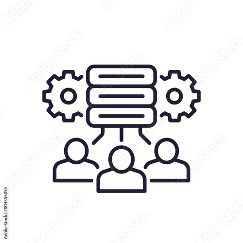 processing user data line icon