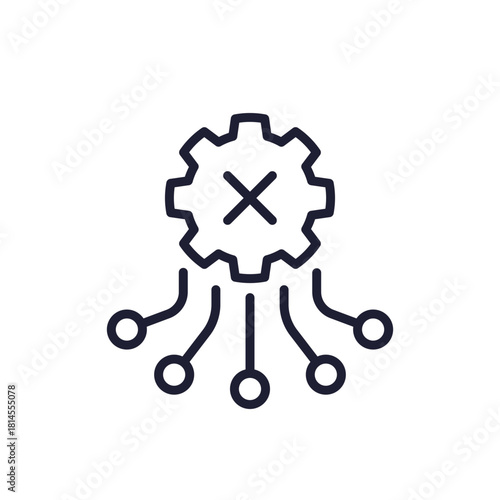 Operational error icon, line design