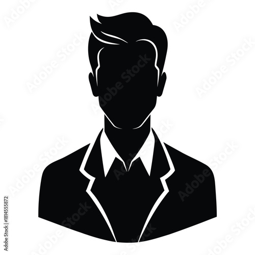 man silhouette icon on white background