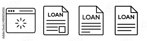 Processing online loan application with documents and browser