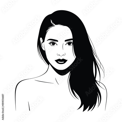 woman with long hair