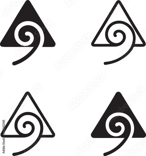 Isolated Stylized Artistic Symbol, Stylized Artistic Symbol icon, Stylized Artistic Symbol creative abstract art, modern graphic, black vector illustration, contemporary design for buyers