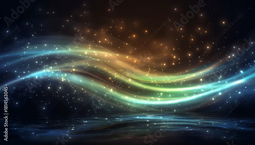 Virtual fractal space with glowing stars in a deep cosmic background.