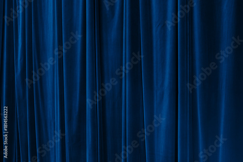 blue curtain in theatre background for design purpose