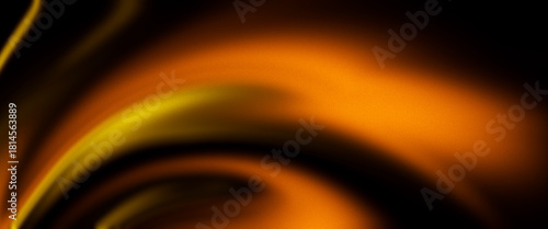Vibrant black yellow and orange grainy gradient background with luminous wave texture and smooth abstract glowing design