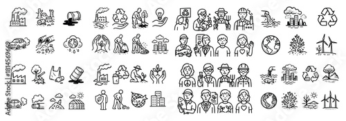 Environmental icons: sustainability and conservation