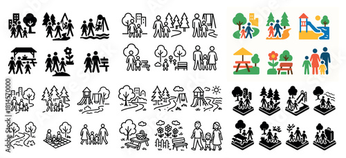 Family activities in urban and natural settings