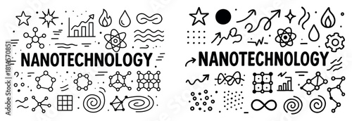 Nanotechnology concepts with scientific icons