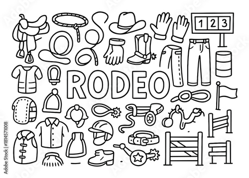 Rodeo Icons Illustration