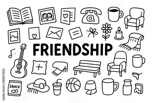 Friendship Objects Illustration