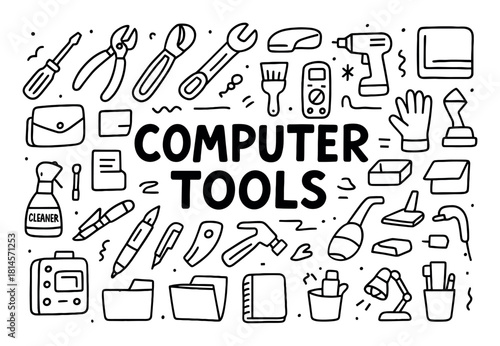 Tools Doodle Art