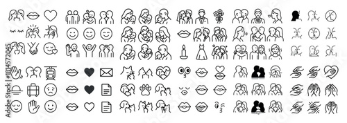 Diverse relationship icons collection