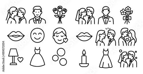 Minimalist Wedding Icons