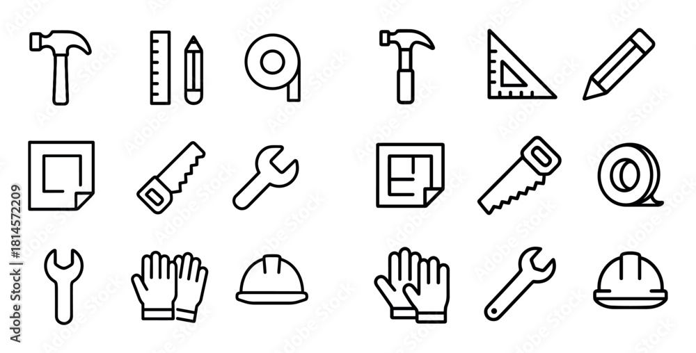 Obraz premium Construction Tool Icons