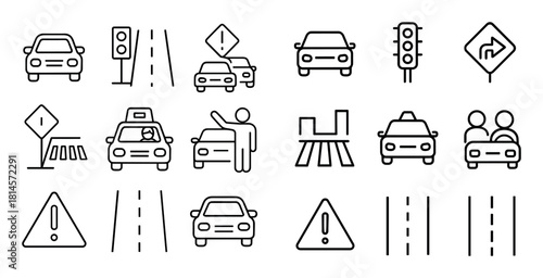 Minimalist Traffic Icons