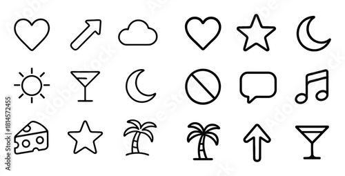 Minimalist Neon Icons